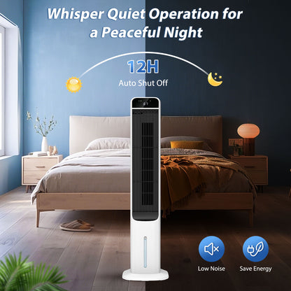 Evaporative Air Cooler Tower Fan Portable Air Conditioners Indoor 3-In-1 Humidifier 41.5"